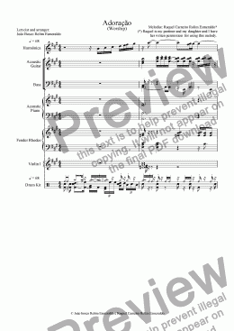 page one of 07- Adora��o (Worship) - (re-arranged pianos and drums)