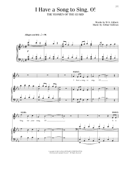 page one of I Have A Song To Sing (Piano & Vocal)