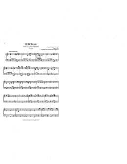 page one of Hallelujah Chorus (Piano Solo)