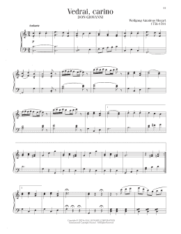 page one of Vedrai, Carino (Piano Solo)