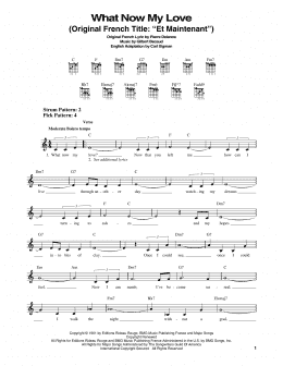 page one of What Now My Love (Easy Guitar)