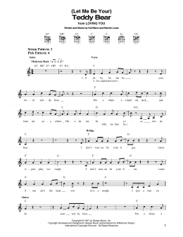 page one of Teddy Bear (Easy Guitar)