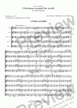 page one of Christmas Suite  for wind quintet 