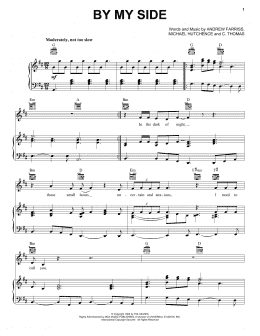 page one of By My Side (Piano, Vocal & Guitar Chords (Right-Hand Melody))