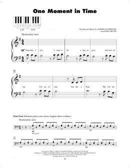 page one of One Moment In Time (5-Finger Piano)