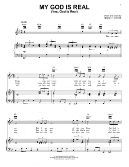 page one of My God Is Real (Yes, God Is Real) (Piano, Vocal & Guitar Chords (Right-Hand Melody))