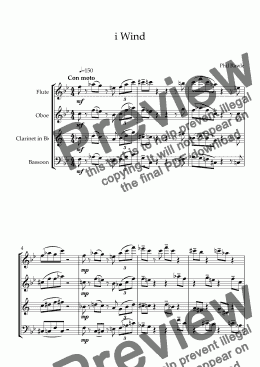 page one of i Wind - Wind Quartet