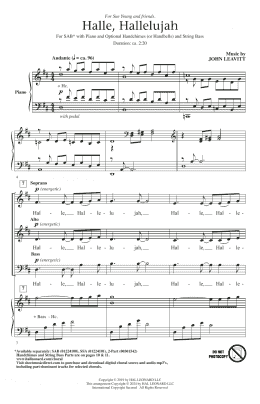 page one of Halle, Hallelujah (SAB Choir)