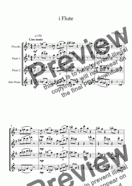 page one of i Flute - Flute Quartet