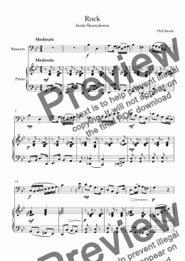 page one of Showdown - Bassoon and Piano