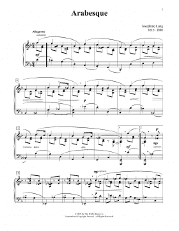 page one of Arabesque (Educational Piano)
