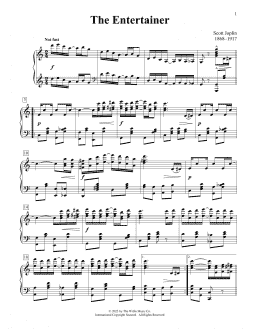 page one of The Entertainer (Educational Piano)
