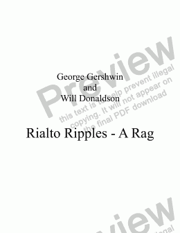 page one of Rialto Ripples - A Rag