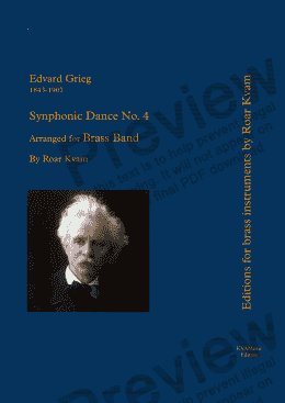 page one of Grieg: Symphonic Dance No. 4 (Brass Band)