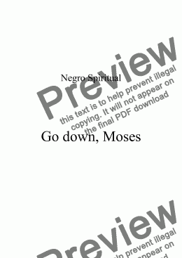 page one of Go down, Moses