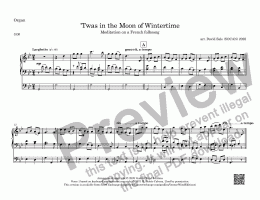 page one of Twas in the Moon of Wintertime - Meditation on a French folksong (organ)