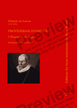 page one of Lassus: Providebam Dominum (3 Trumpets & Organ)