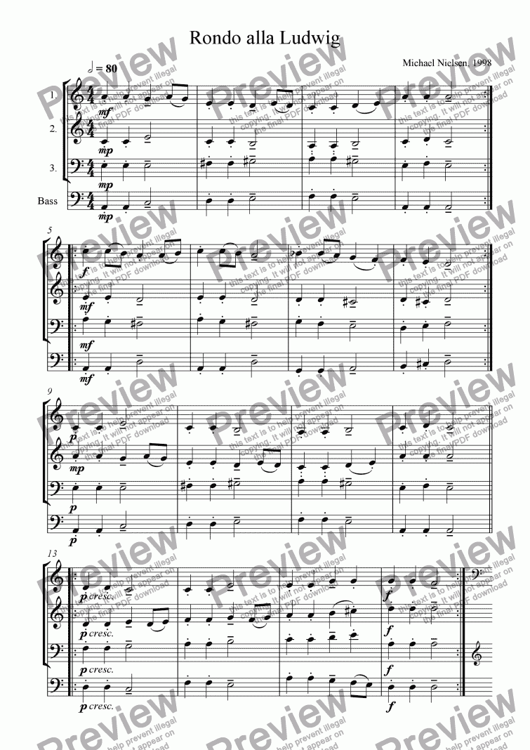 page one of Rondo alla Ludwig
