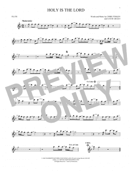 page one of Holy Is The Lord (Flute Solo)