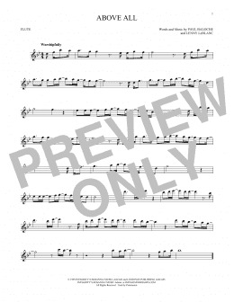 page one of Above All (Flute Solo)