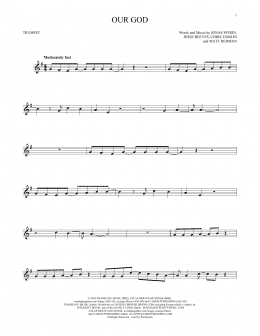 page one of Our God (Trumpet Solo)
