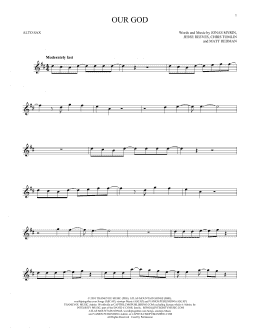 page one of Our God (Alto Sax Solo)