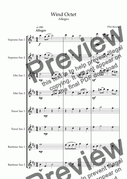 page one of Saxophone  Octet