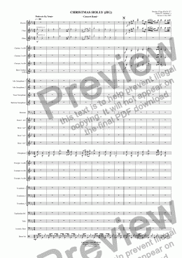 page one of CHRISTMAS HOLLY (JIG) - Concert Band 