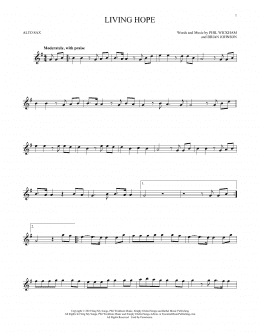 page one of Living Hope (Alto Sax Solo)