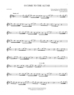 page one of O Come To The Altar (Alto Sax Solo)