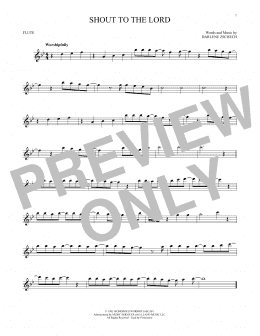 page one of Shout To The Lord (Flute Solo)