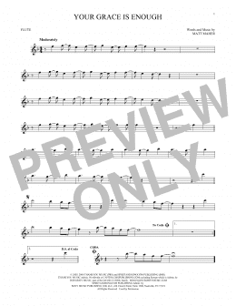 page one of Your Grace Is Enough (Flute Solo)