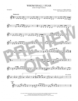 page one of Whom Shall I Fear (God Of Angel Armies) (Trumpet Solo)