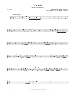 page one of Oceans (Where Feet May Fail) (Alto Sax Solo)