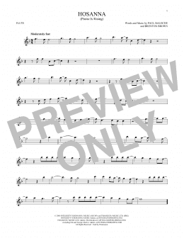 page one of Hosanna (Praise Is Rising) (Flute Solo)