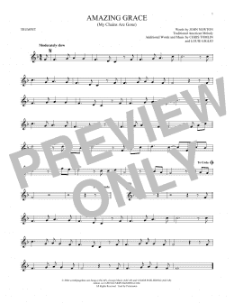 page one of Amazing Grace (My Chains Are Gone) (Trumpet Solo)