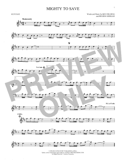 page one of Mighty To Save (Alto Sax Solo)