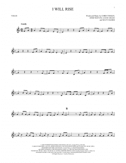 page one of I Will Rise (Violin Solo)