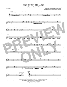 page one of One Thing Remains (Your Love Never Fails) (Alto Sax Solo)