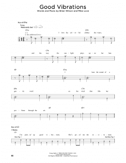 page one of Good Vibrations (Easy Bass Tab)