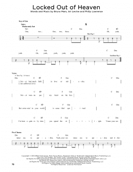 page one of Locked Out Of Heaven (Easy Bass Tab)