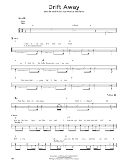 page one of Drift Away (Easy Bass Tab)