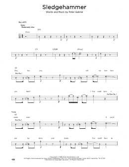 page one of Sledgehammer (Easy Bass Tab)