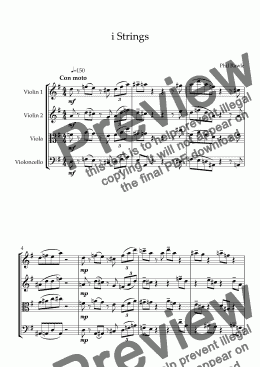 page one of i Strings - Srting Quartet