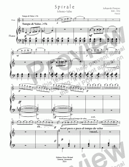 page one of Donjon Spirale Waltz for Flute & Piano