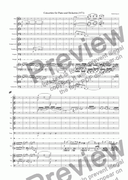 page one of Concertino for Piano and Orchestra