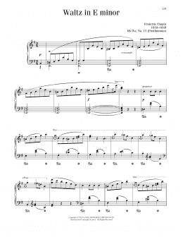 page one of Waltz In E Minor, KK. IVa, No. 15 (Piano Solo)