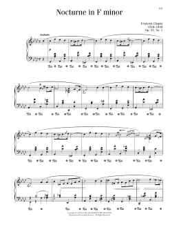 page one of Nocturne, Op. 55, No. 1 (Piano Solo)