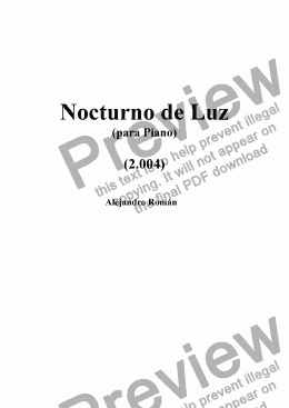 page one of Nocturno de Luz