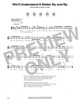 page one of We'll Understand It Better By And By (Easy Guitar)
